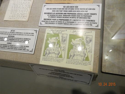PSYOP? Yes, examples of Viet Minh leaflets, including in languages such as Arabic (for French African soldiers).