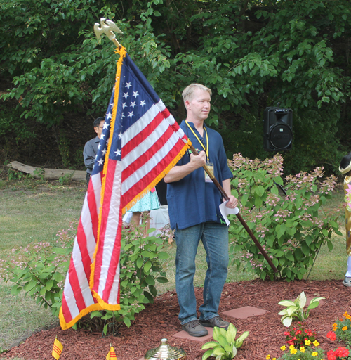 Michaell Powell and US Flag