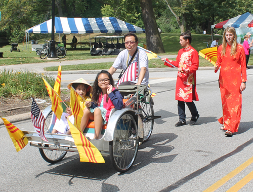 Vietnamese Cultural Garden marching in the One World Day Parade of Flags
