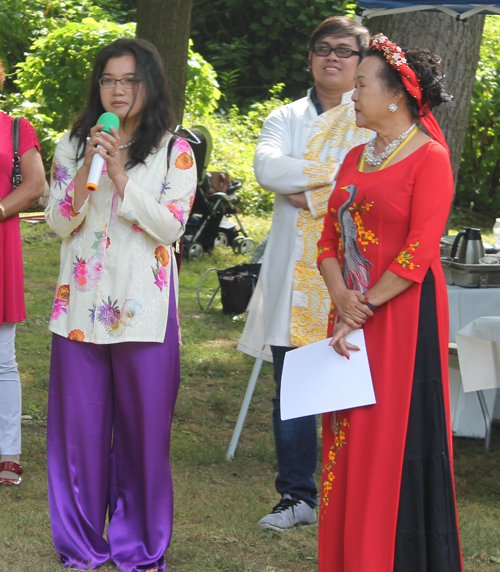 Members of Gia Hoa Ryan family speaking in Vietnamese Cultural Garden