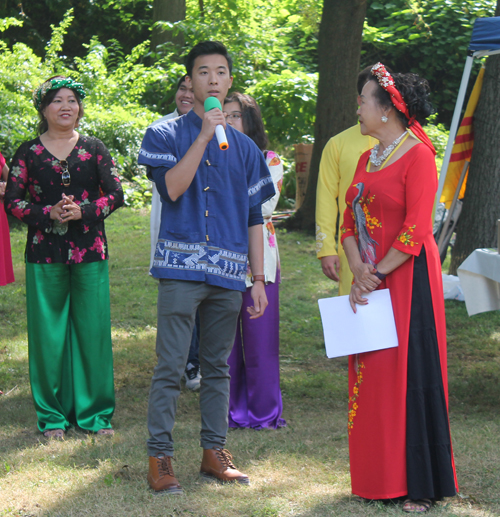 Members of Gia Hoa Ryan family speaking in Vietnamese Cultural Garden