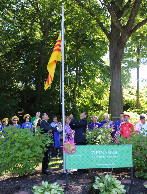 Raising a Vietnamese Flag on One World Day in Cleveland