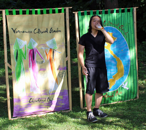 Benny Vo raps in Vietnam Cultural Garden on One World Day