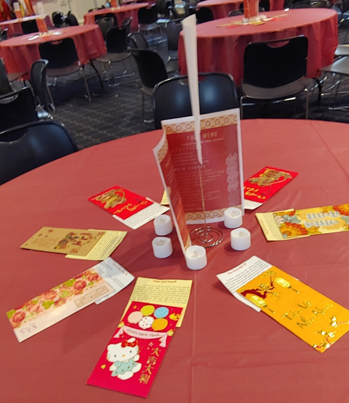 CWRU Vietnamese student Tet event table display