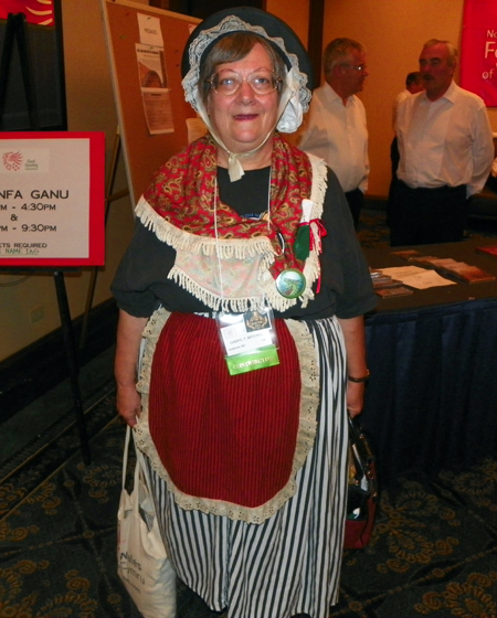 Cheryl T. Mitchell in Welsh costume