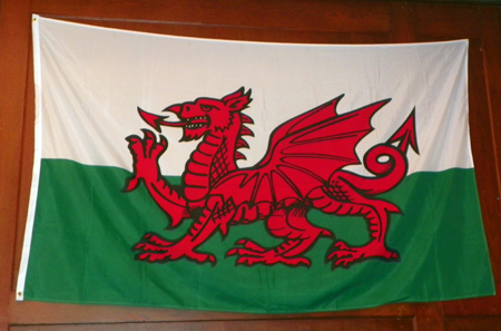 Welsh red dragon flag