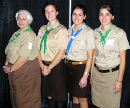 Hungarian Girl Scouts - Vali Ratoni-Nagy, Kristen Slattery, Mary Duna and Stefanie Madzsar
