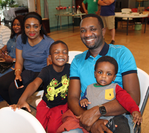 A family enjoying the event