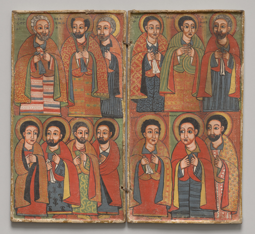 Diptych with Twelve Apostles and Saint Paul, c. 1700 - Ethiopia