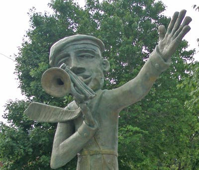 Urban Art Jazz man statue at East 118th and Buckeye in Cleveland Ohio