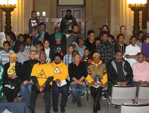 Black History Month group at Cleveland City Hall
