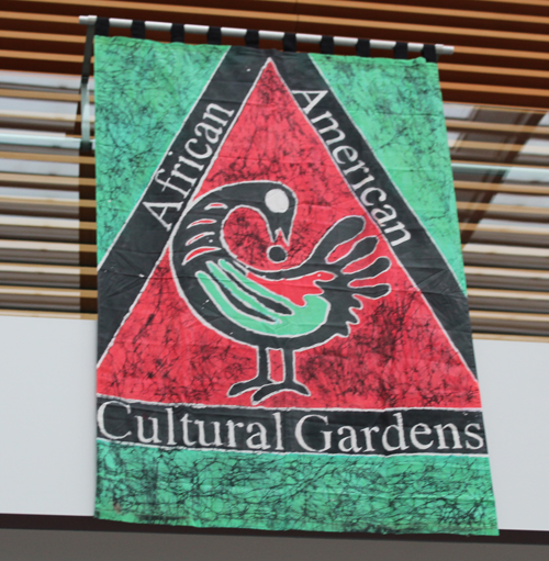 African American Garden banner at Cleveland Museum of Art