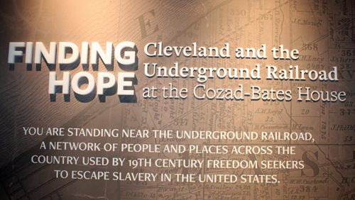 Underground Railroad sign at Cozad-Bates House