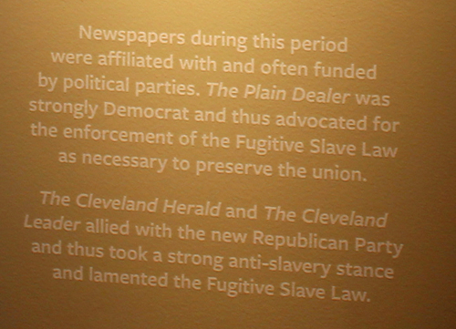 Cleveland Plain Dealer slavery sign