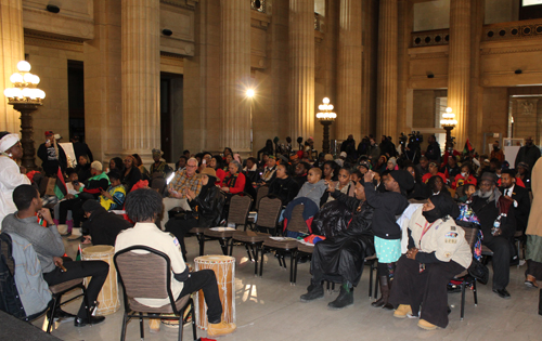 Crowd at City Hall