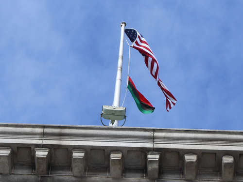African Flag over Cleveland City Hall