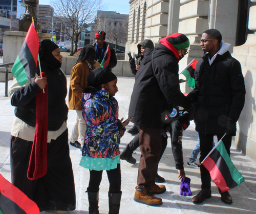 People at the Flag Raising Ceremony