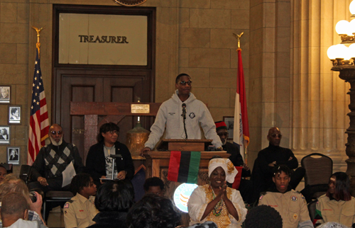 Mayor Justin Bibb speaking