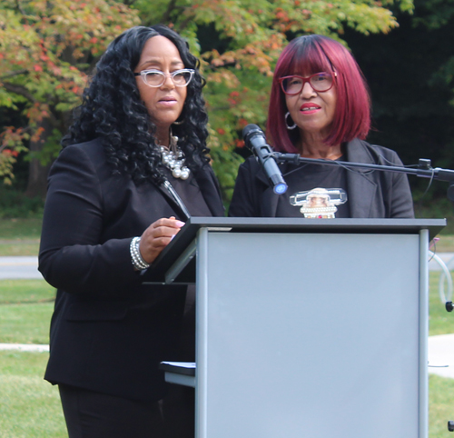 two of Jesse Owens' granddaughters 