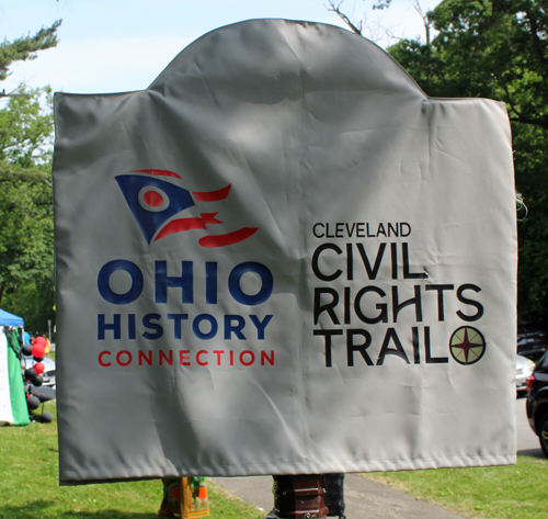 Ohio Civil Rights Trail Marker covered