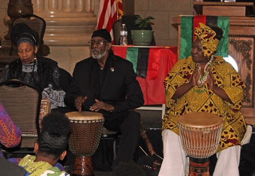 Khalid Samad playing drums