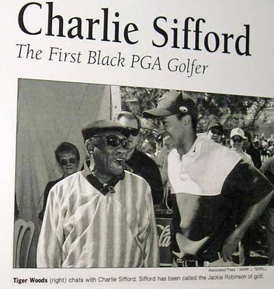 Charlie Sifford, the Jackie Robinson of Golf, with Tiger Woods