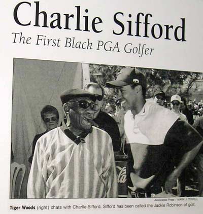 Charlie Sifford and Tiger Woods