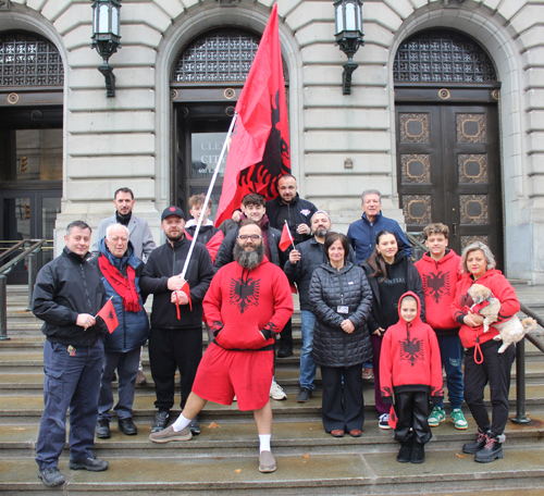Albania Independence Day event at Cleveland City Hall group