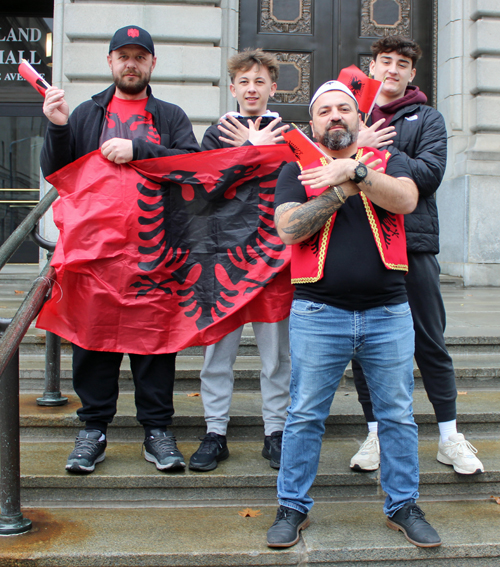 Albania Independence Day event at Cleveland City Hall group