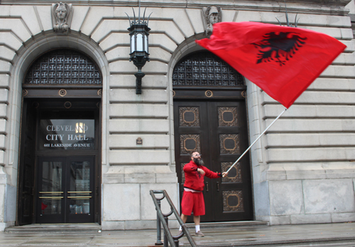 Albania Independence Day event at Cleveland City Hall guy