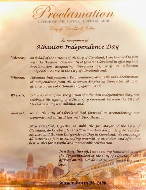 Albanian Independence Day proclamation