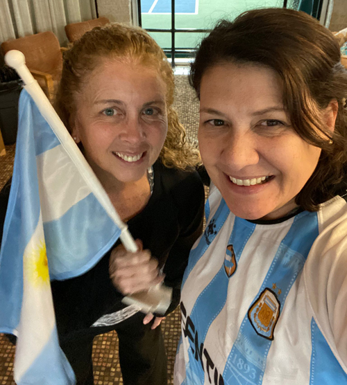 Locals celebrate Argentina's victory