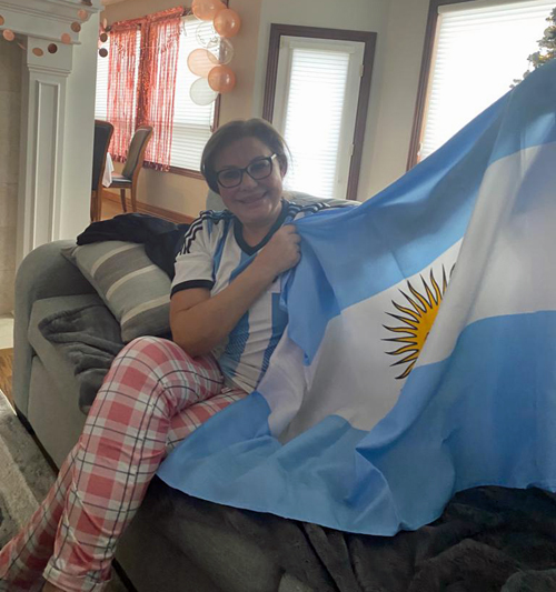 Locals celebrate Argentina's victory