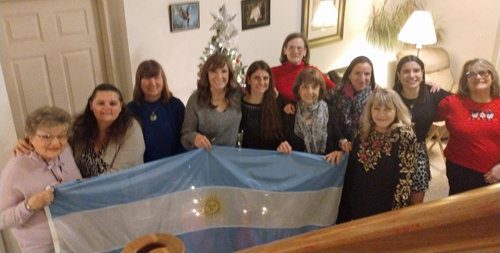 Locals celebrate Argentina's victory