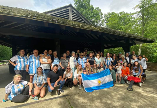 Argentine group celebrating Independence Day