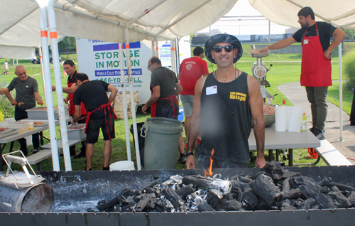 Grilling food at Armenian Festival