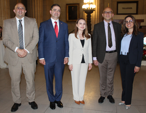 Cleveland Consular Corps members with Ambassador Lilit Makunts and Honorary Consul Sergey Edilyan and Suzelle 