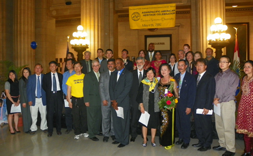 Asian Pacific Heritage Month celebration group in Cleveland