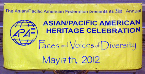 Asian Pacific American Heritage Day banner in Cleveland City Hall