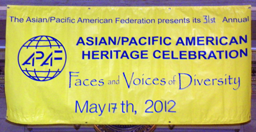 Asian Pacific American Heritage Day banner in Cleveland City Hall