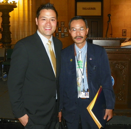 Jason Nguyen with father Le Nguyen