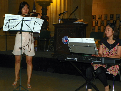 Two young ladies from the Korean American Association of Greater Cleveland