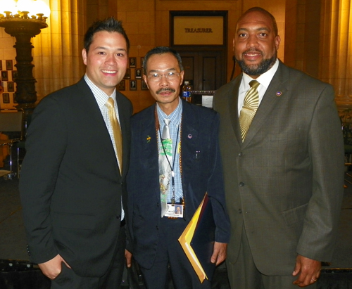 Jason and Le Nguyen with Blaine Griffin