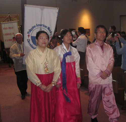 Asian-American procession at Cleveland Mass