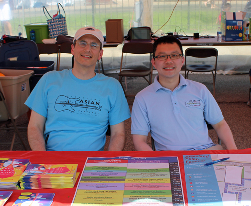 Cleveland Asian Festival volunteers Vincent Cononico and Vi Huynh