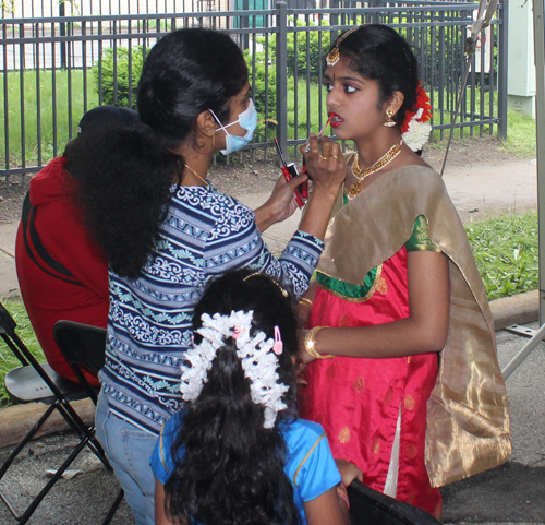 Getting ready to perform - Indian girl