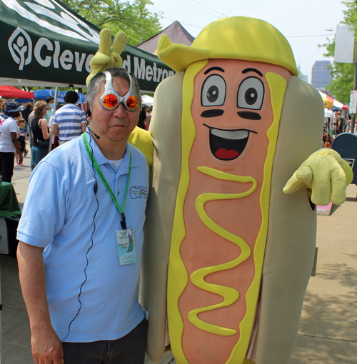 Johnny Wu with Cleveland Guardians Mustard