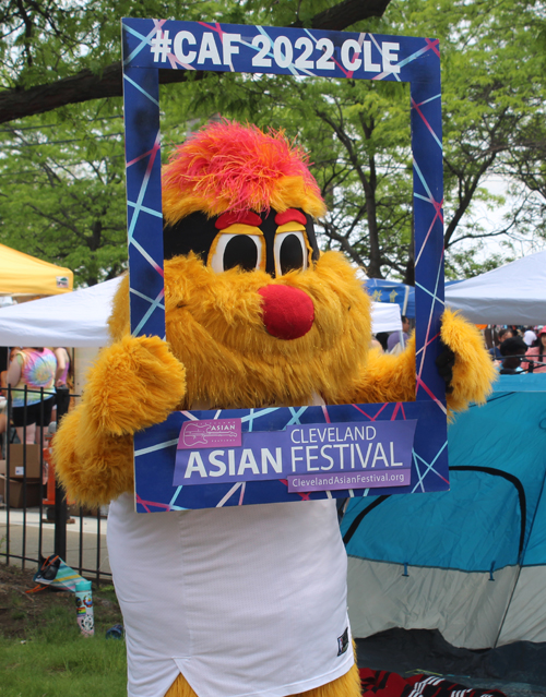 Mascot with CAF sign