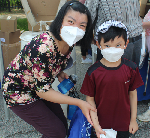 Mom and son at Cleveland Asian Festival