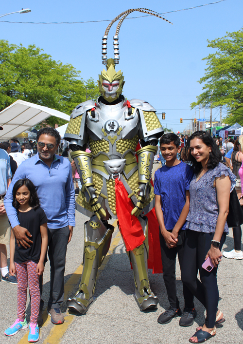 Posing with mascot at Cleveland Asian Festival